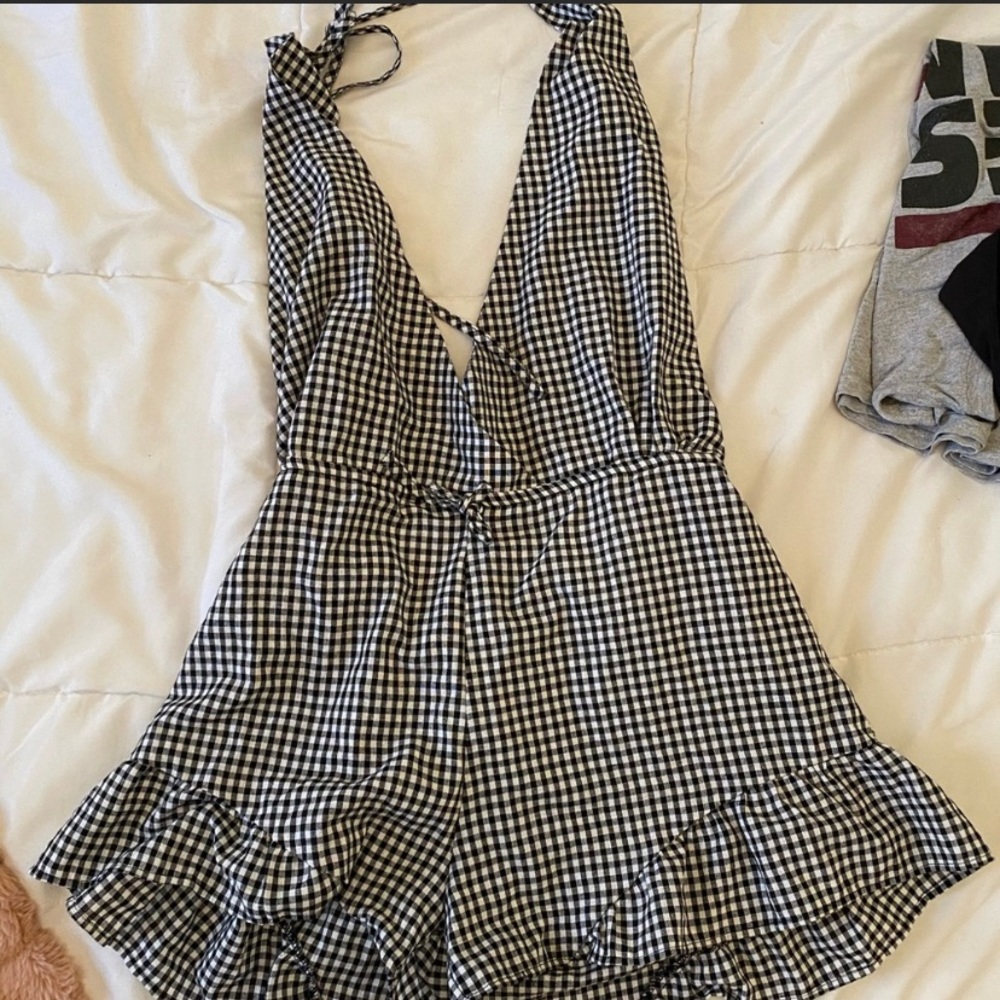 Gingham Romper